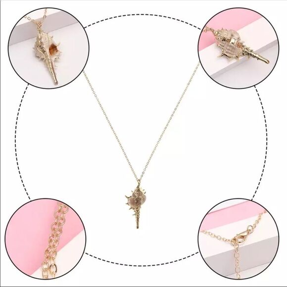 Fabulous Treasure Conch Shell Necklace (j3) - Picture 6 of 8